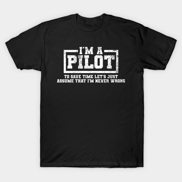 Pilot Aviator Aviation T-Shirt by KAWAIITEE